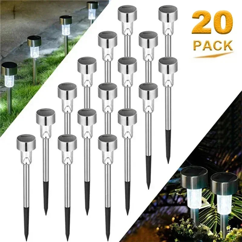 Solar LED Landscape Pathway Lights – Waterproof Outdoor Garden Lights (20 Pack)