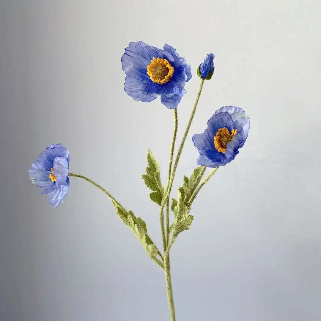 Artificial Flowers Fake Poppy Silk Flowers