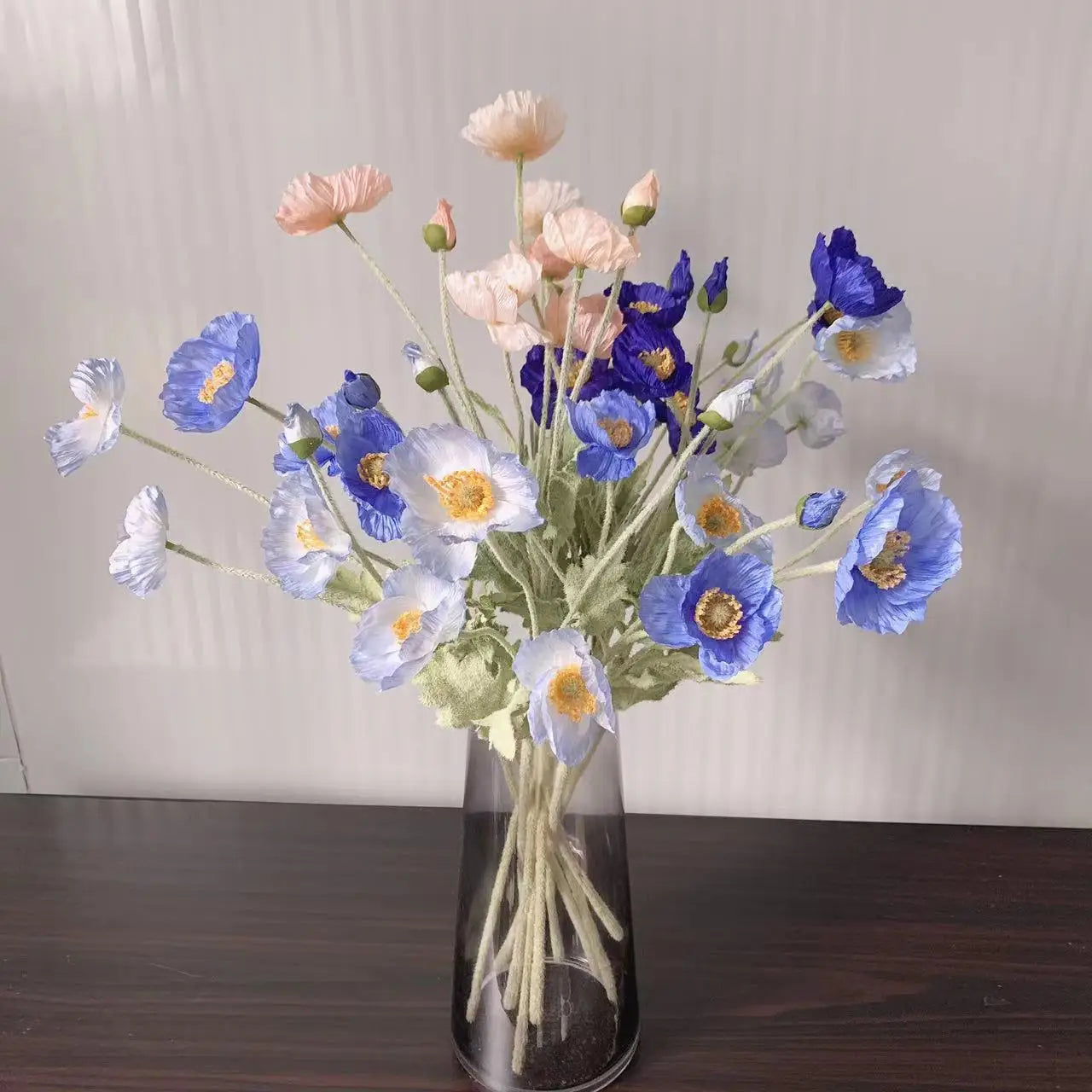 Artificial Flowers Fake Poppy Silk Flowers