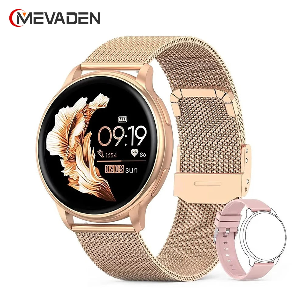 MEVADEN Bluetooth Call Smart Watch Women Custom Dial