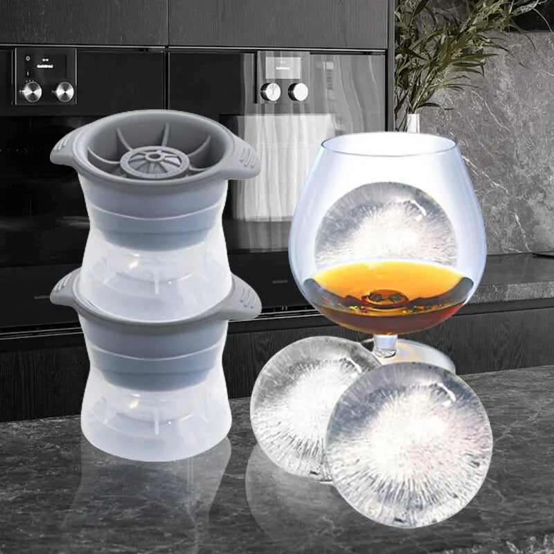 2pcs Bar Whiskey Round Ice Cube Maker Silicone cup