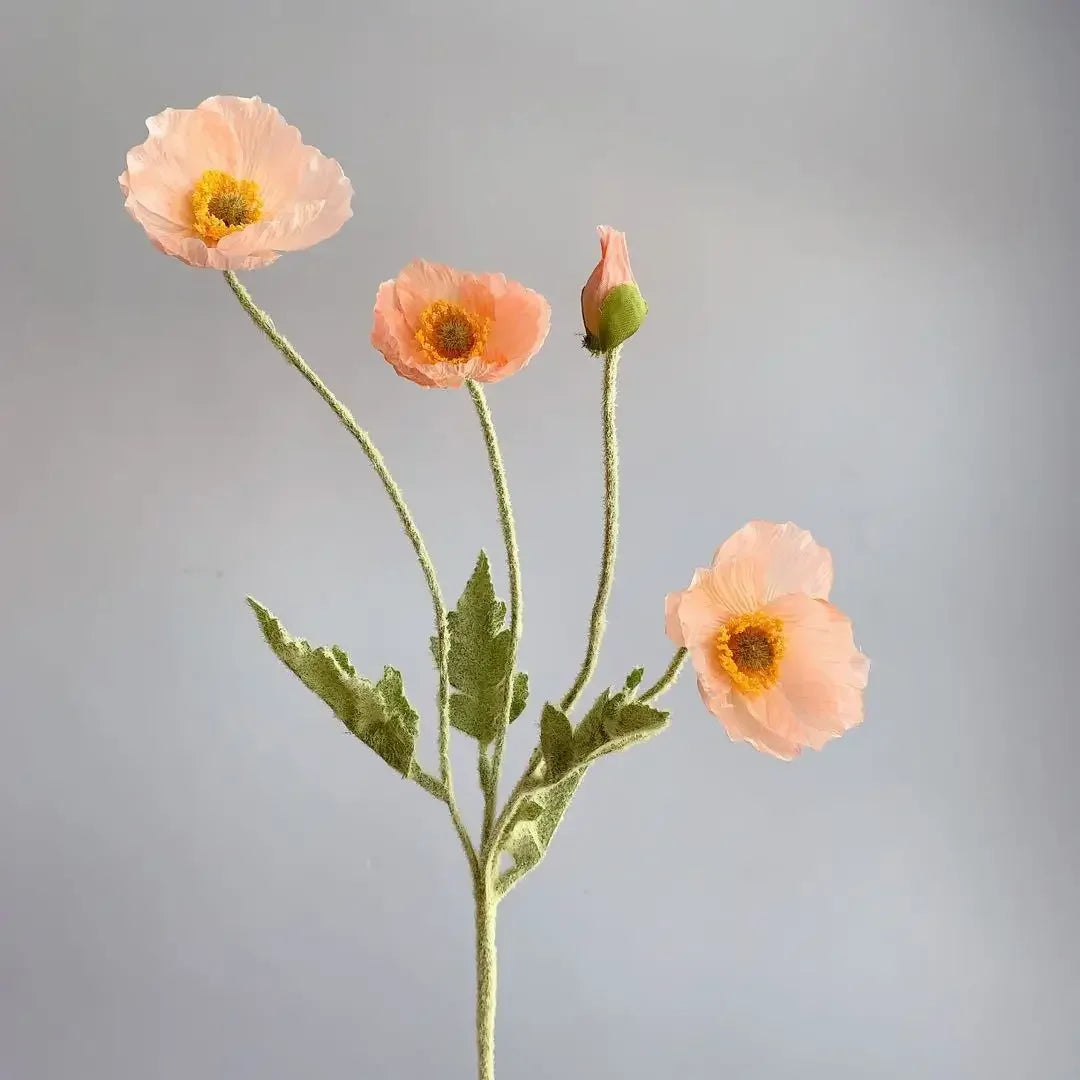 Artificial Flowers Fake Poppy Silk Flowers