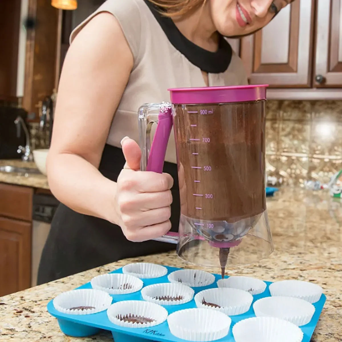 900ml Manual Batter Dispenser with Measurement Portion Control
