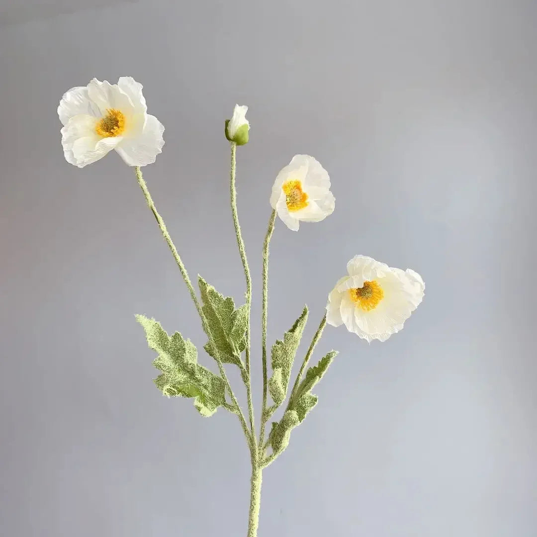Artificial Flowers Fake Poppy Silk Flowers