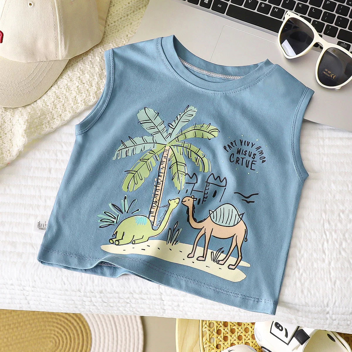 Cozzy Cartoon Sleeveless Cotton T-shirt
