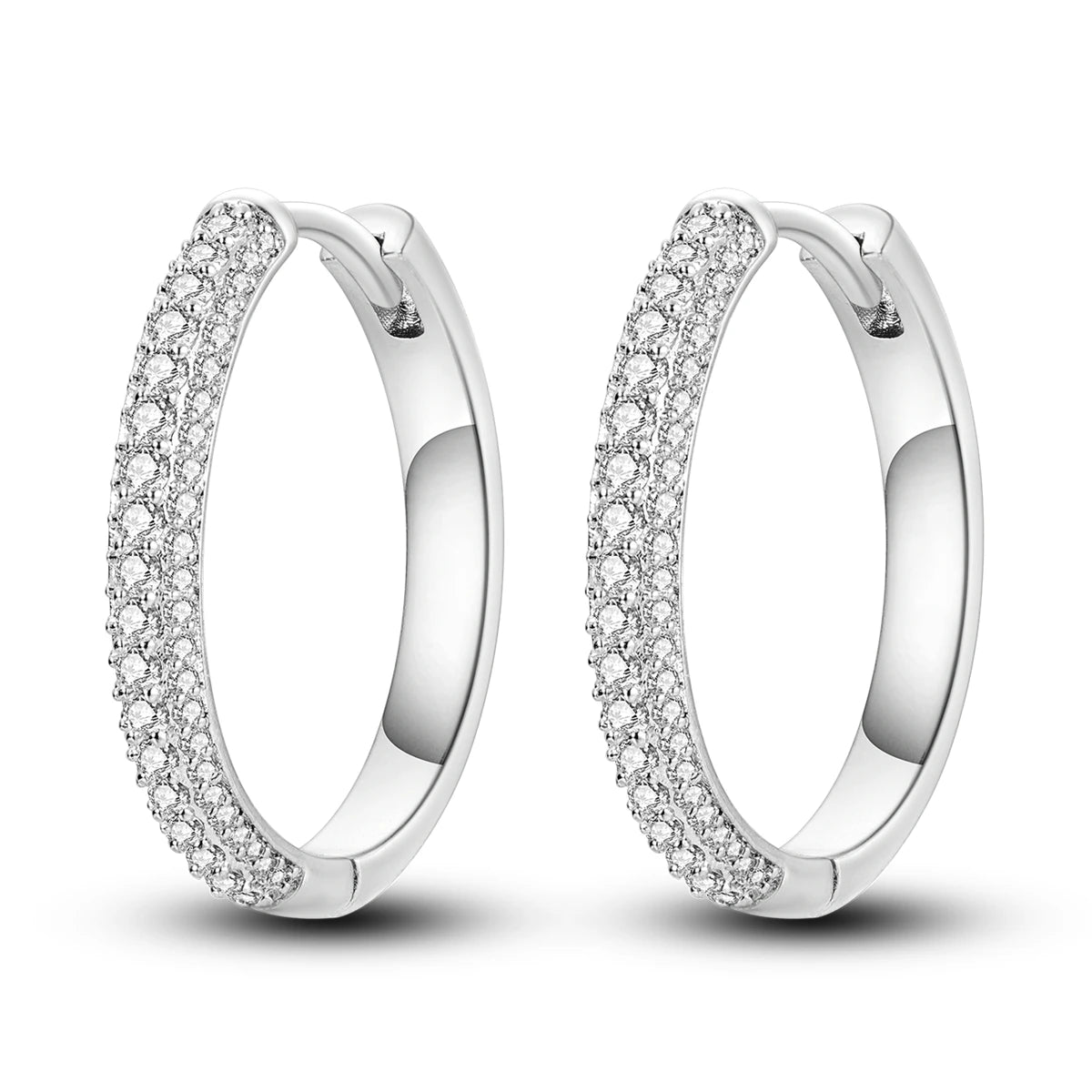 Woman Earring 925 Sterling Silver Original Hoop