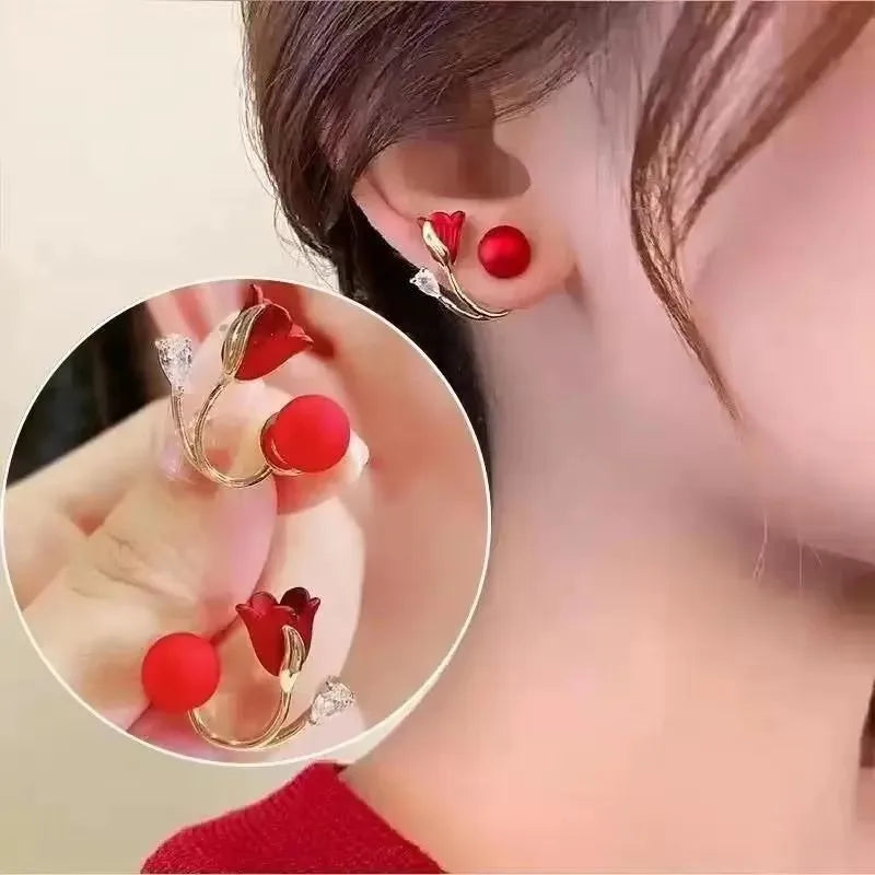 2026 Trending Luxury Crystal Cross Stud Earrings