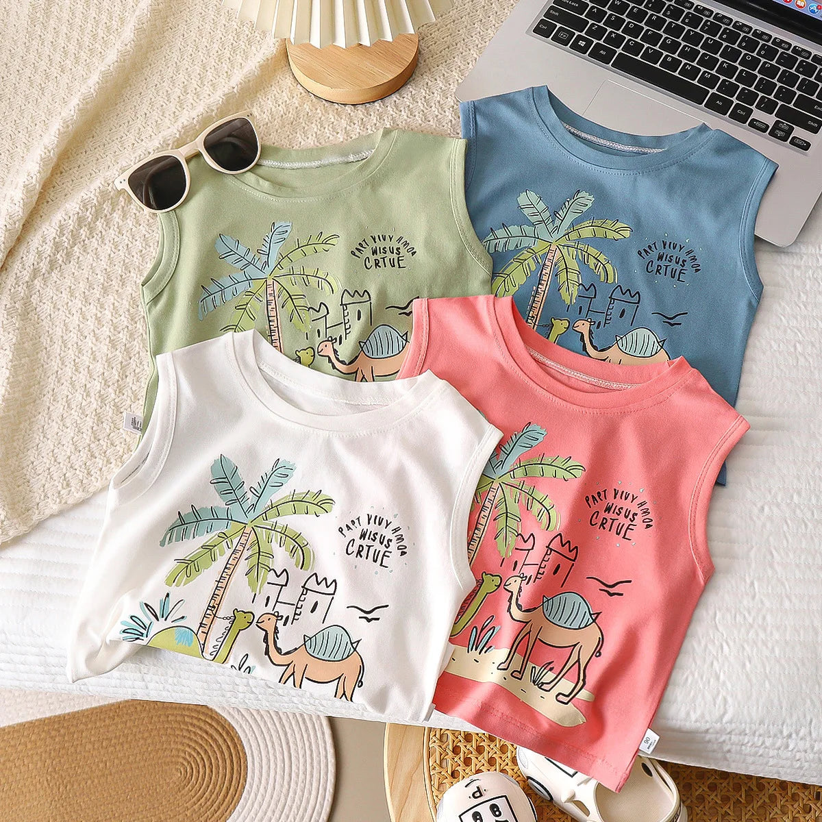 Cozzy Cartoon Sleeveless Cotton T-shirt