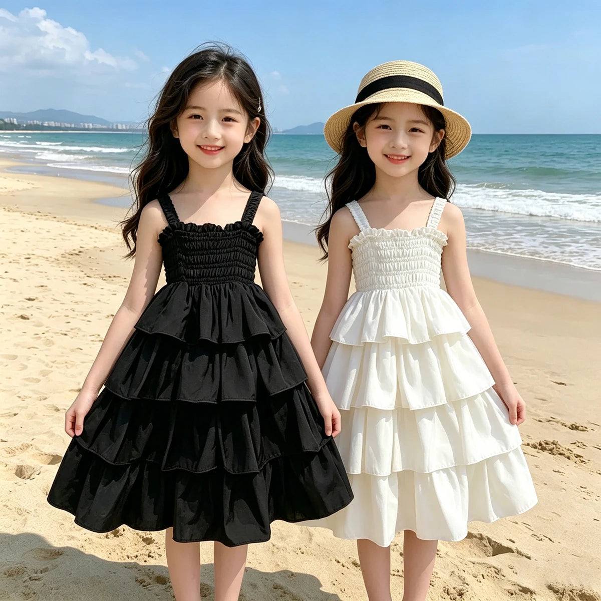 Ruffle Layered Casual Beach Party Princess Dress