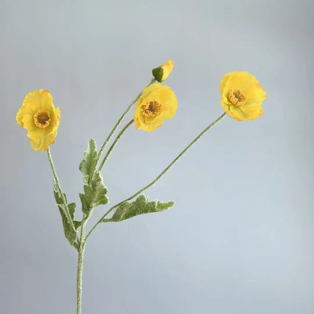 Artificial Flowers Fake Poppy Silk Flowers