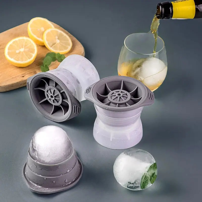 2pcs Bar Whiskey Round Ice Cube Maker Silicone cup