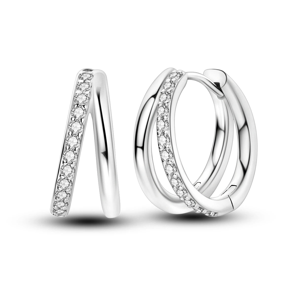 Woman Earring 925 Sterling Silver Original Hoop