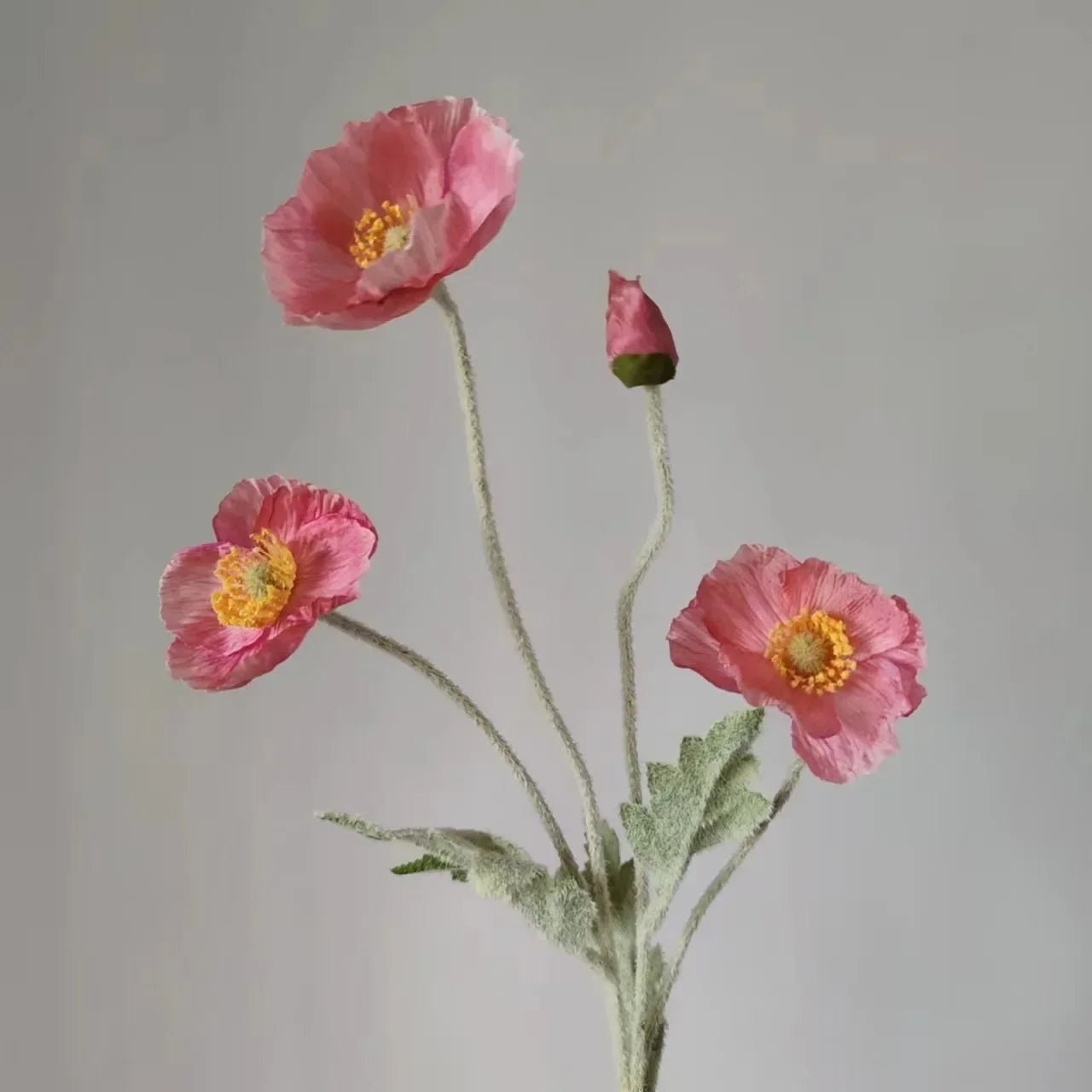 Artificial Flowers Fake Poppy Silk Flowers