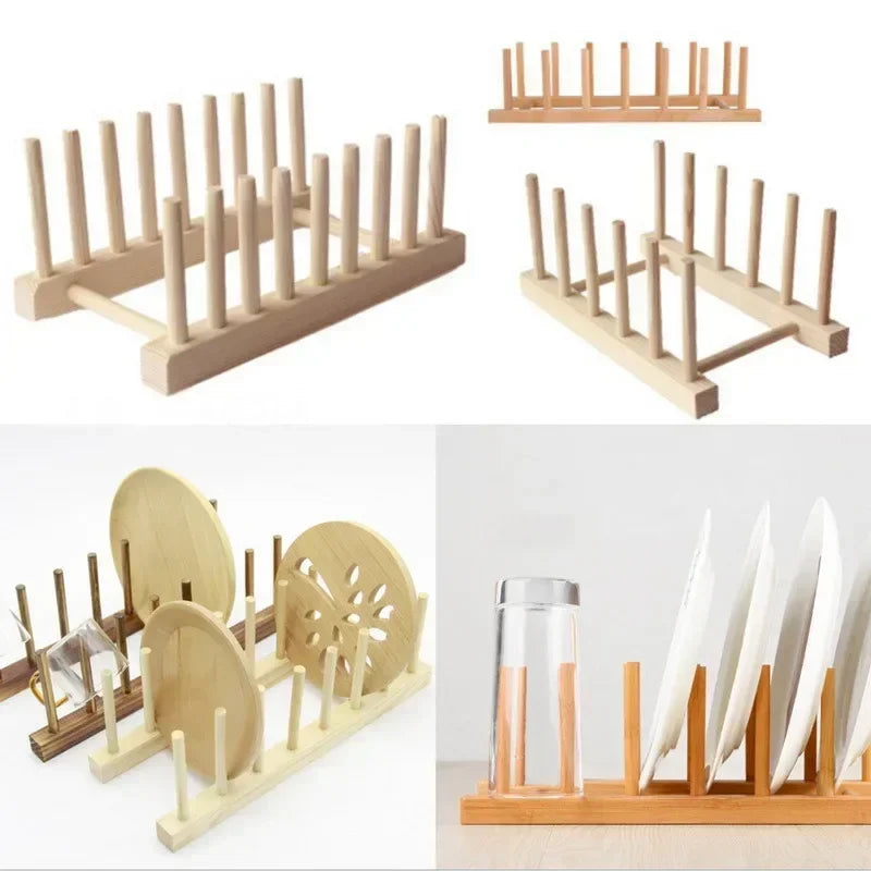 Wooden Dish Drainer Rack