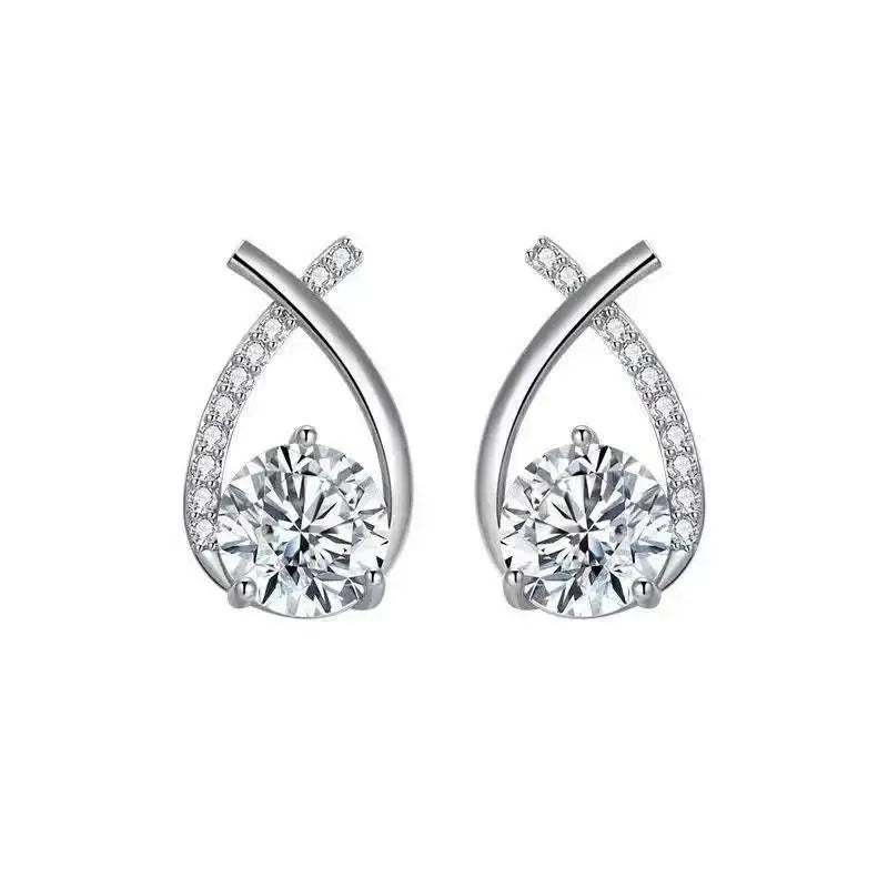 2026 Trending Luxury Crystal Cross Stud Earrings