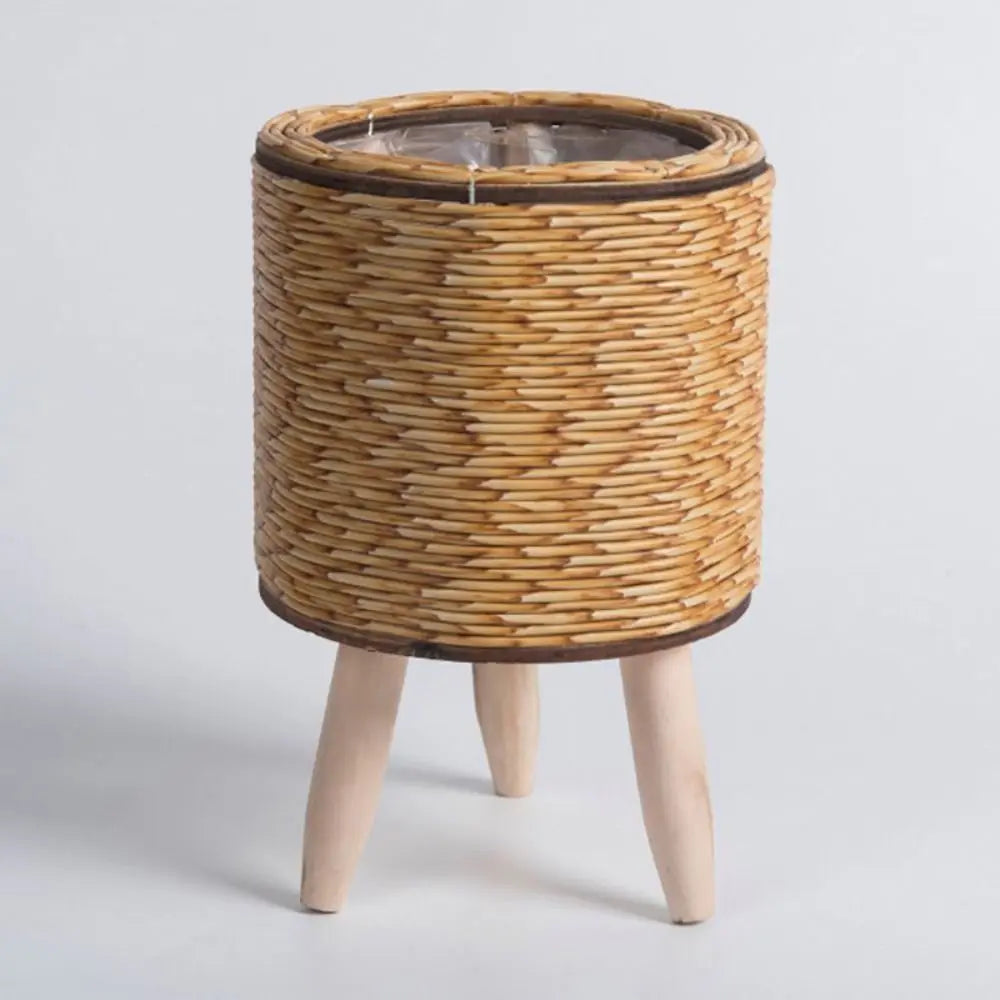 Woven Flower Pot Creative Flower Planters With Removable Legs Durable