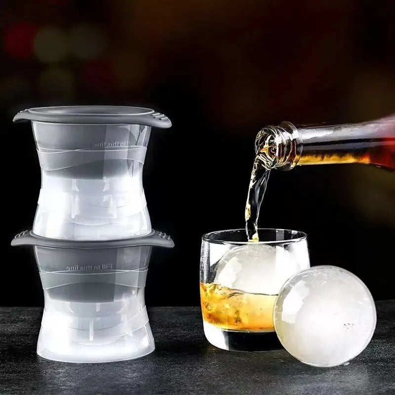 2pcs Bar Whiskey Round Ice Cube Maker Silicone cup