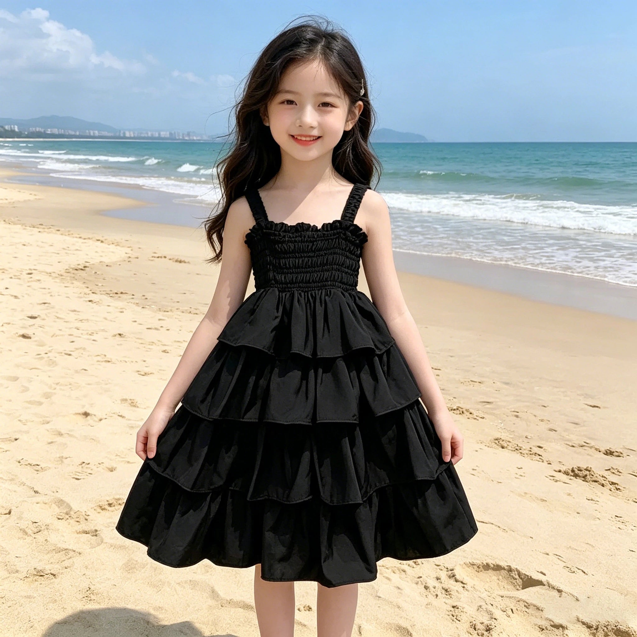 Ruffle Layered Casual Beach Party Princess Dress