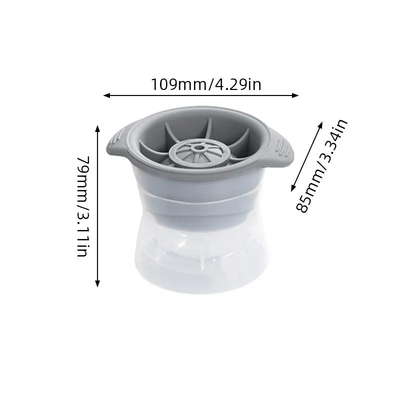 2pcs Bar Whiskey Round Ice Cube Maker Silicone cup