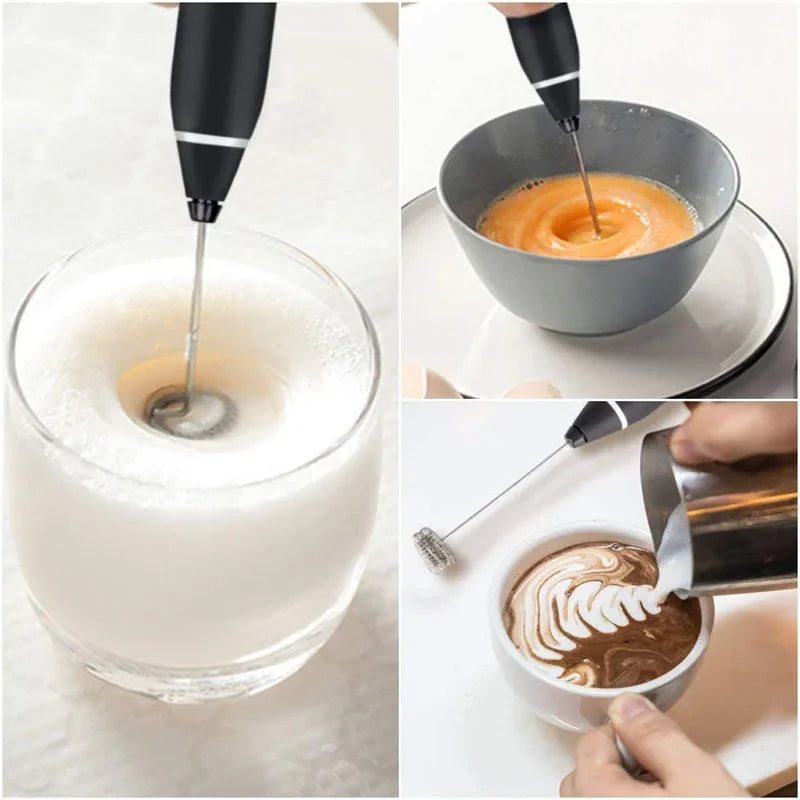 Portable Electric Milk Frothers Handheld Blender USB rechargeable