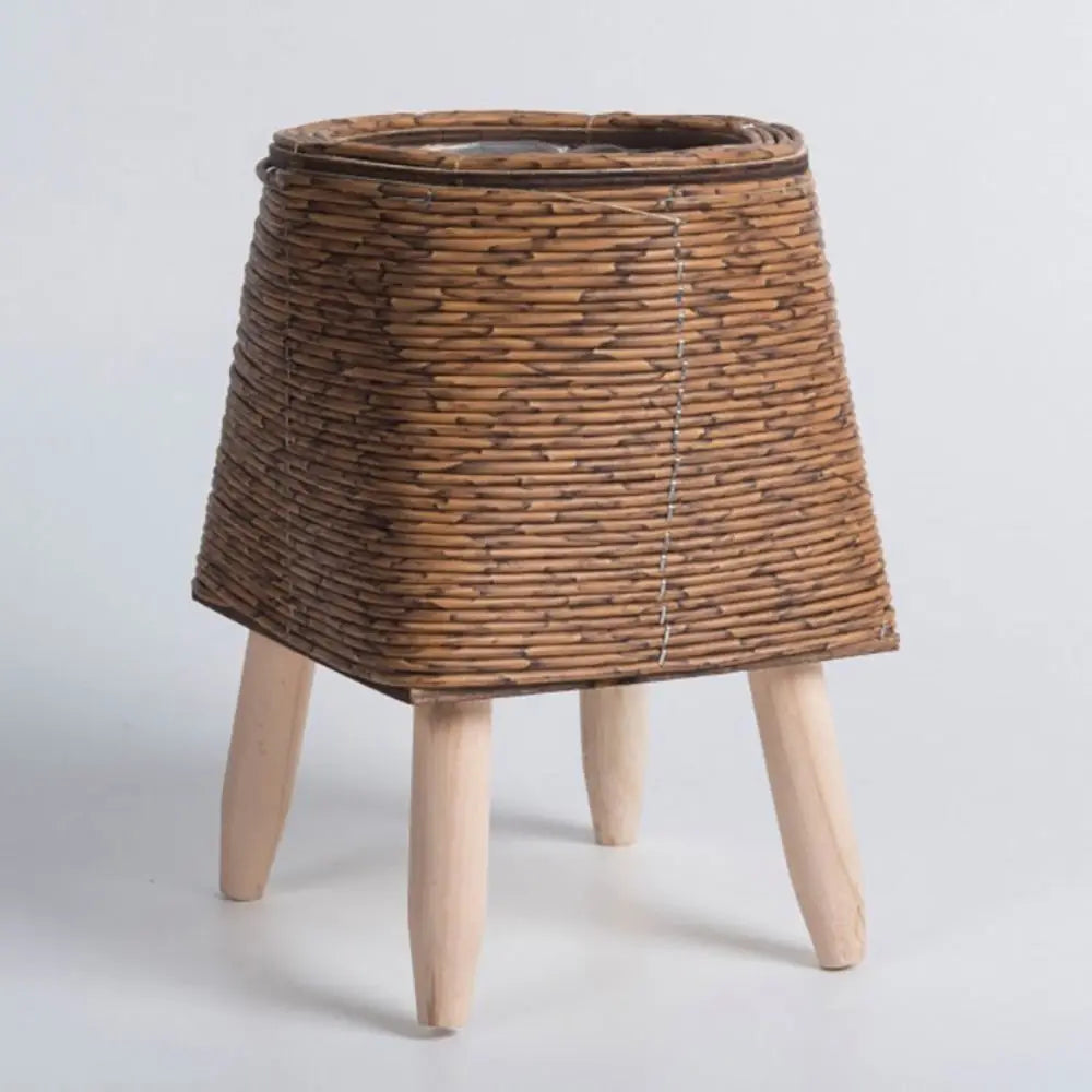 Woven Flower Pot Creative Flower Planters With Removable Legs Durable