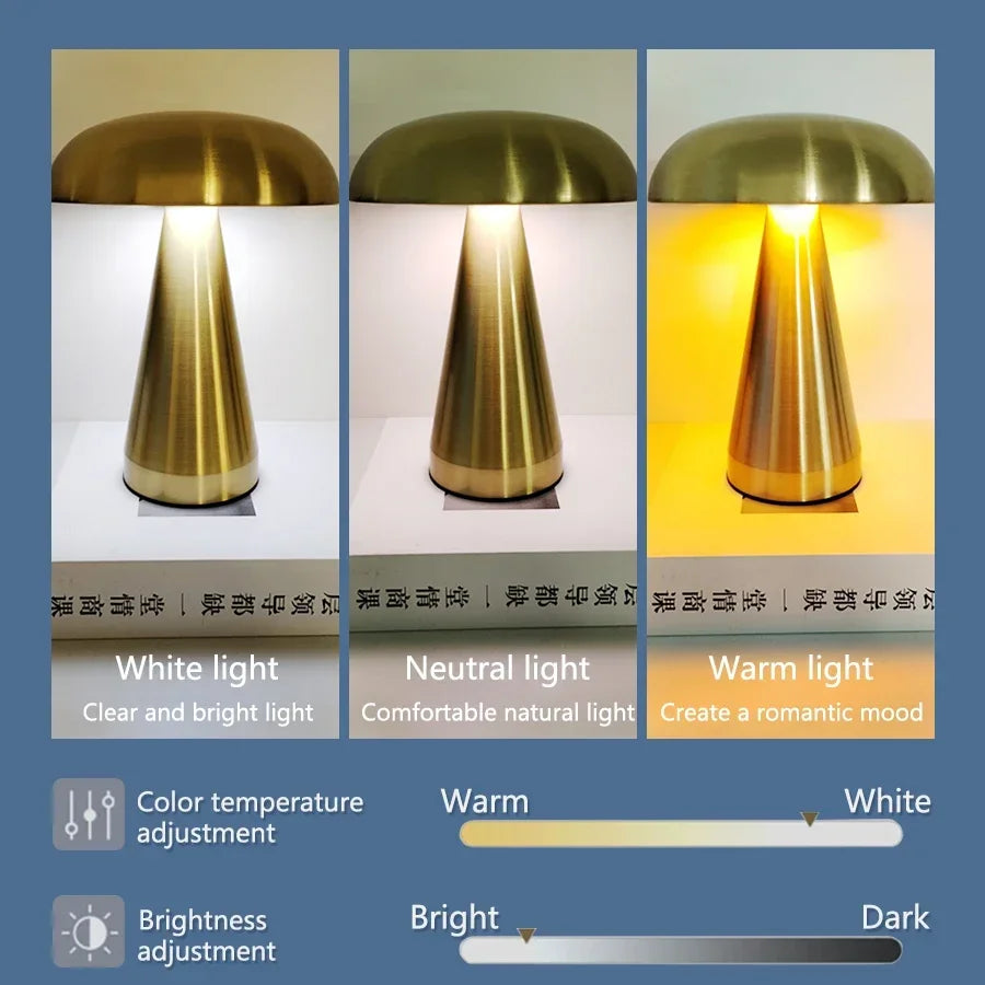LED Night Light 3 Color Bedroom Decor Touch Sensor Table Lamp