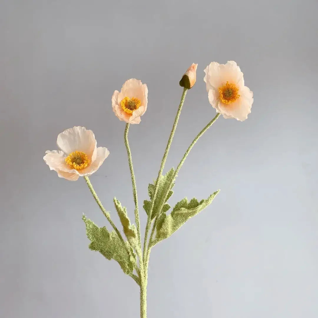 Artificial Flowers Fake Poppy Silk Flowers