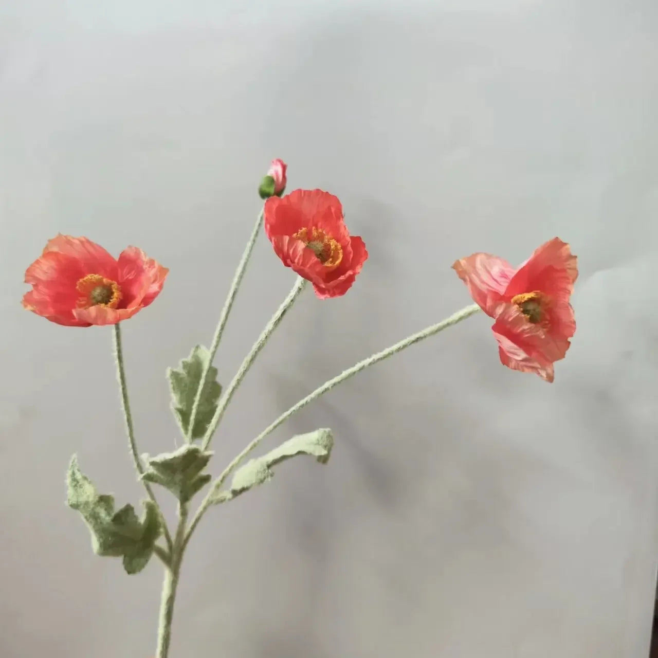 Artificial Flowers Fake Poppy Silk Flowers