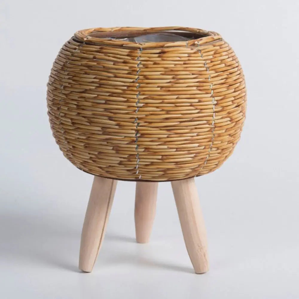 Woven Flower Pot Creative Flower Planters With Removable Legs Durable