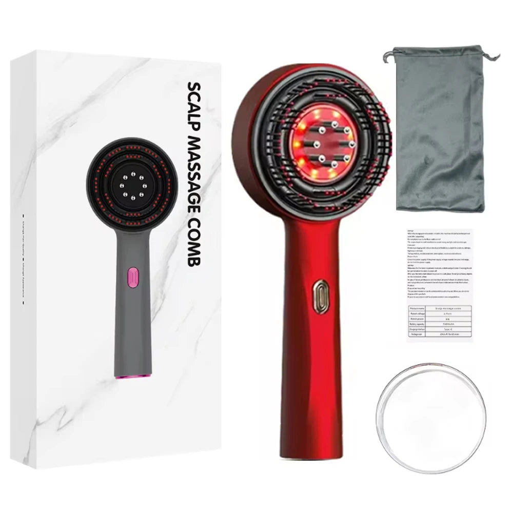 Scalp Massage Comb with Red Light, Electric Hair Scalp Massager