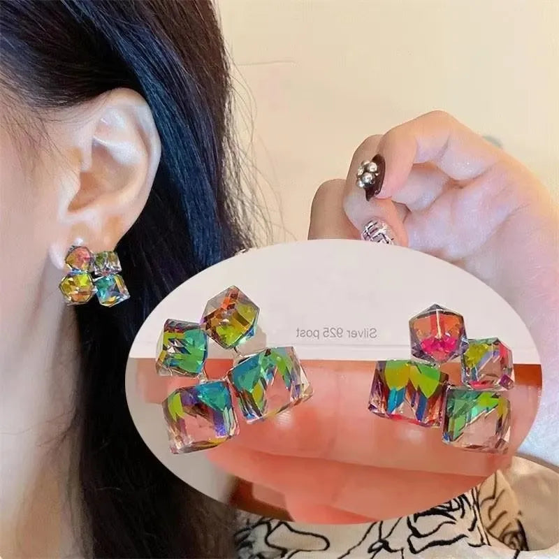 2026 Trending Luxury Crystal Cross Stud Earrings