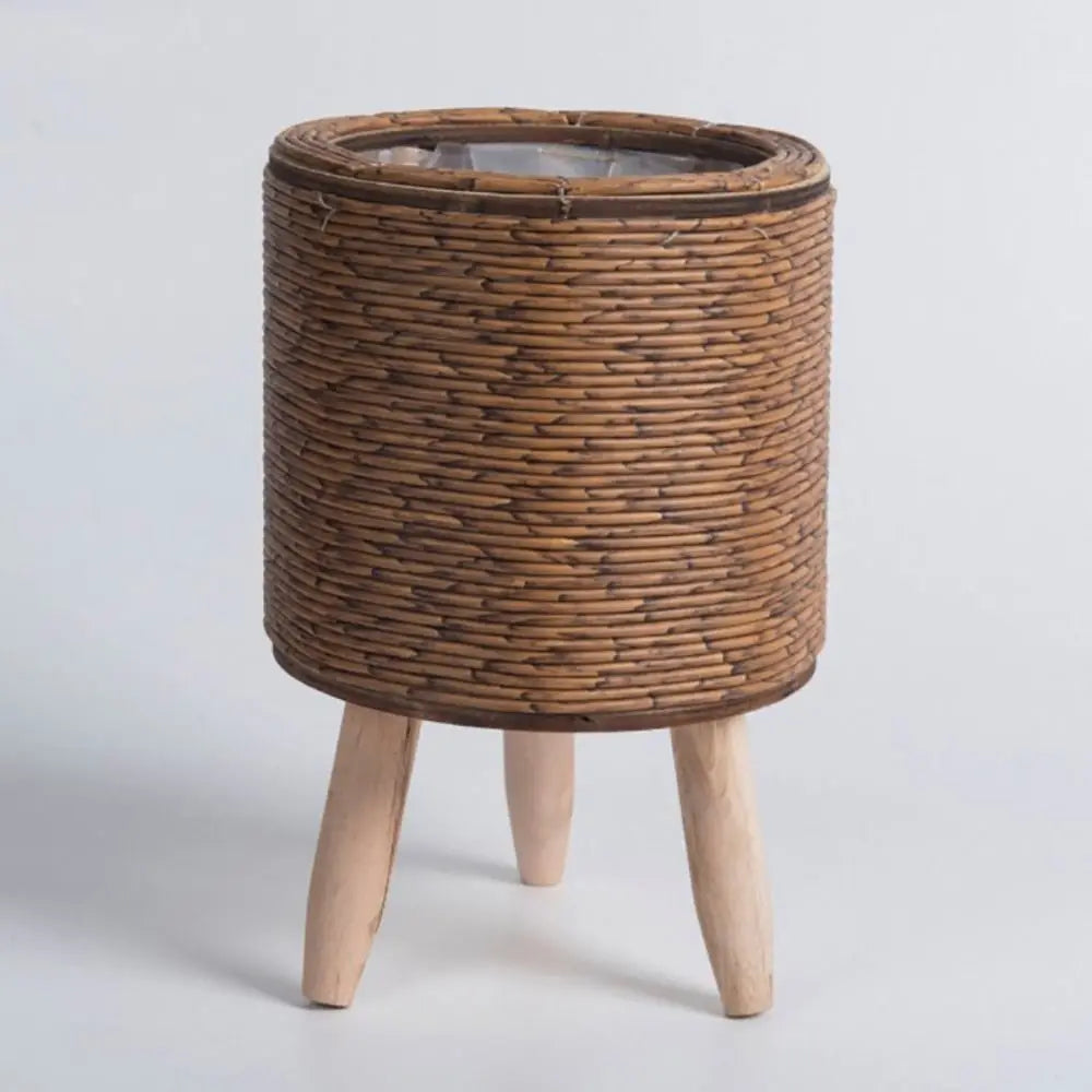 Woven Flower Pot Creative Flower Planters With Removable Legs Durable