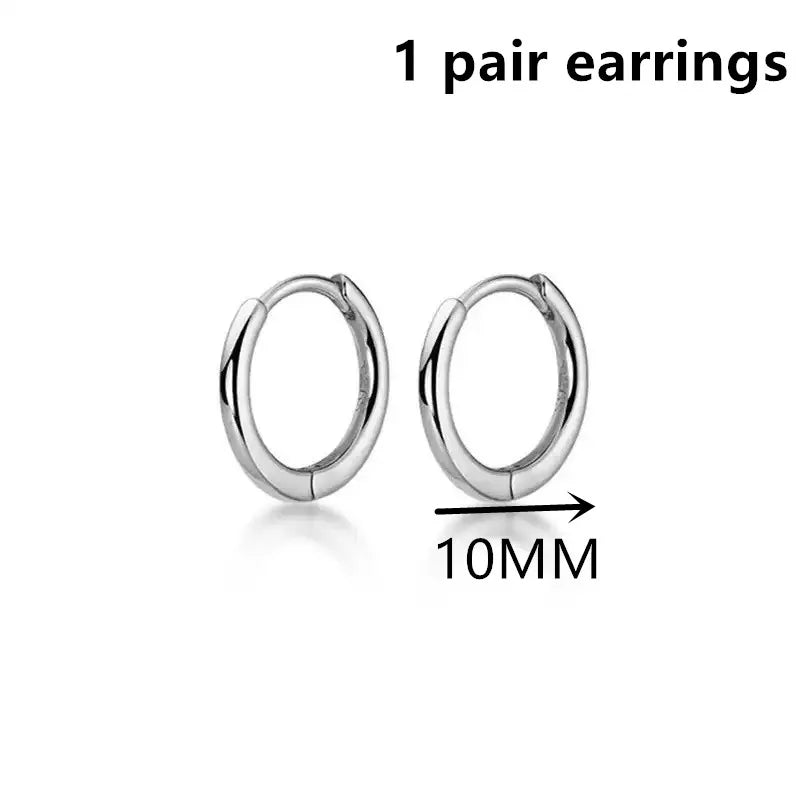 Plain Silver, Comfortable Earrings, Smooth Earrings, Suitable for Girls, Women