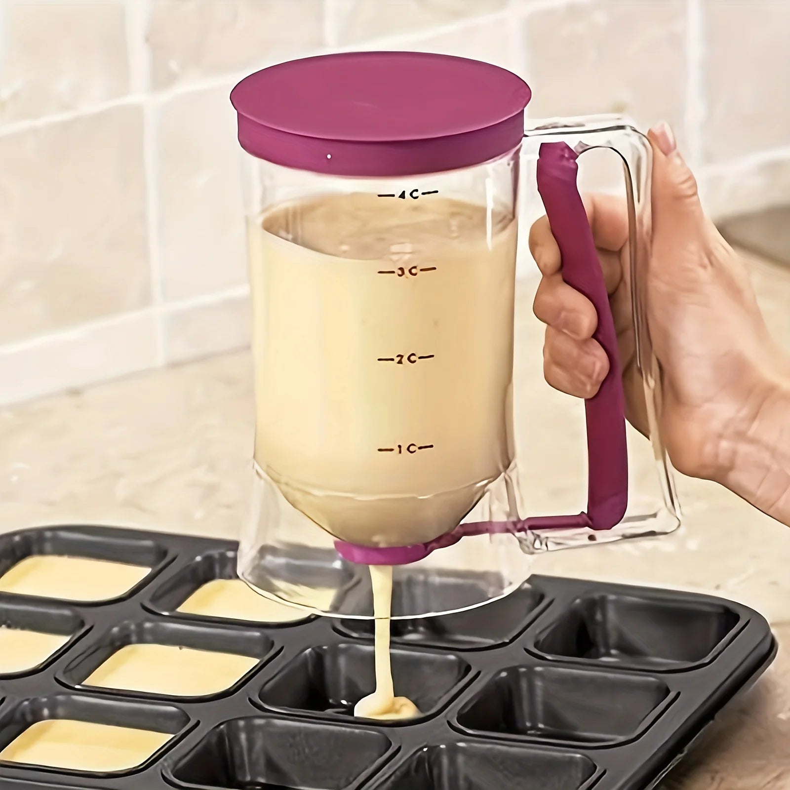 900ml Manual Batter Dispenser with Measurement Portion Control