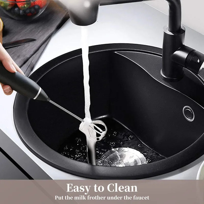 Portable Electric Milk Frothers Handheld Blender USB rechargeable