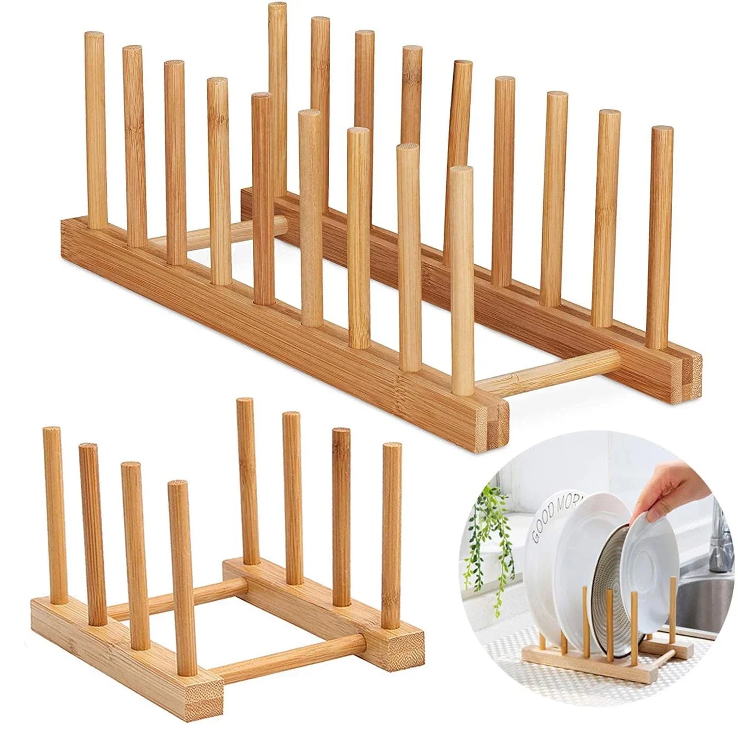 Wooden Dish Drainer Rack