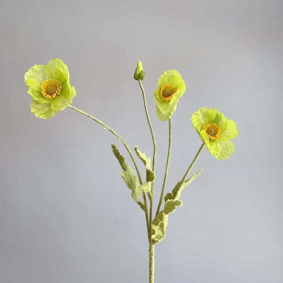 Artificial Flowers Fake Poppy Silk Flowers