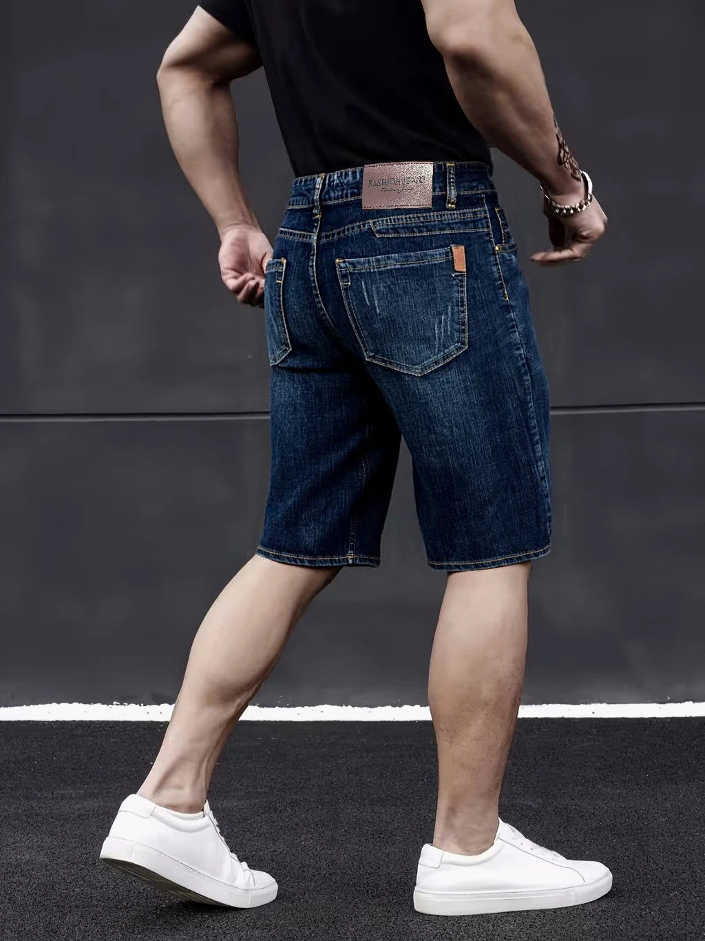 Classic Style Men's Slim Denim Shorts